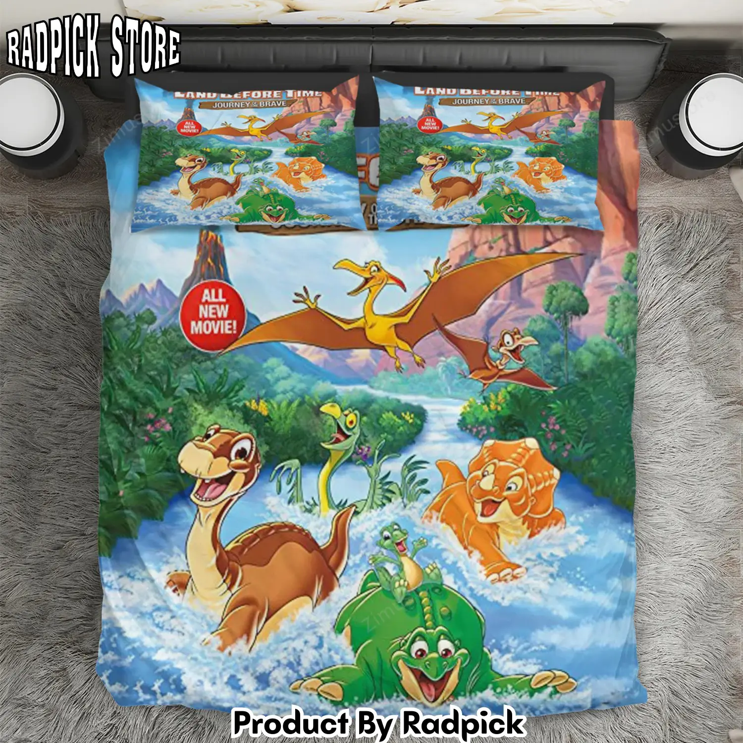 Radpick the land before time poster 3 3pcs 3pcs bedding set duvet cover and pillow cases gift for fan rp3271148